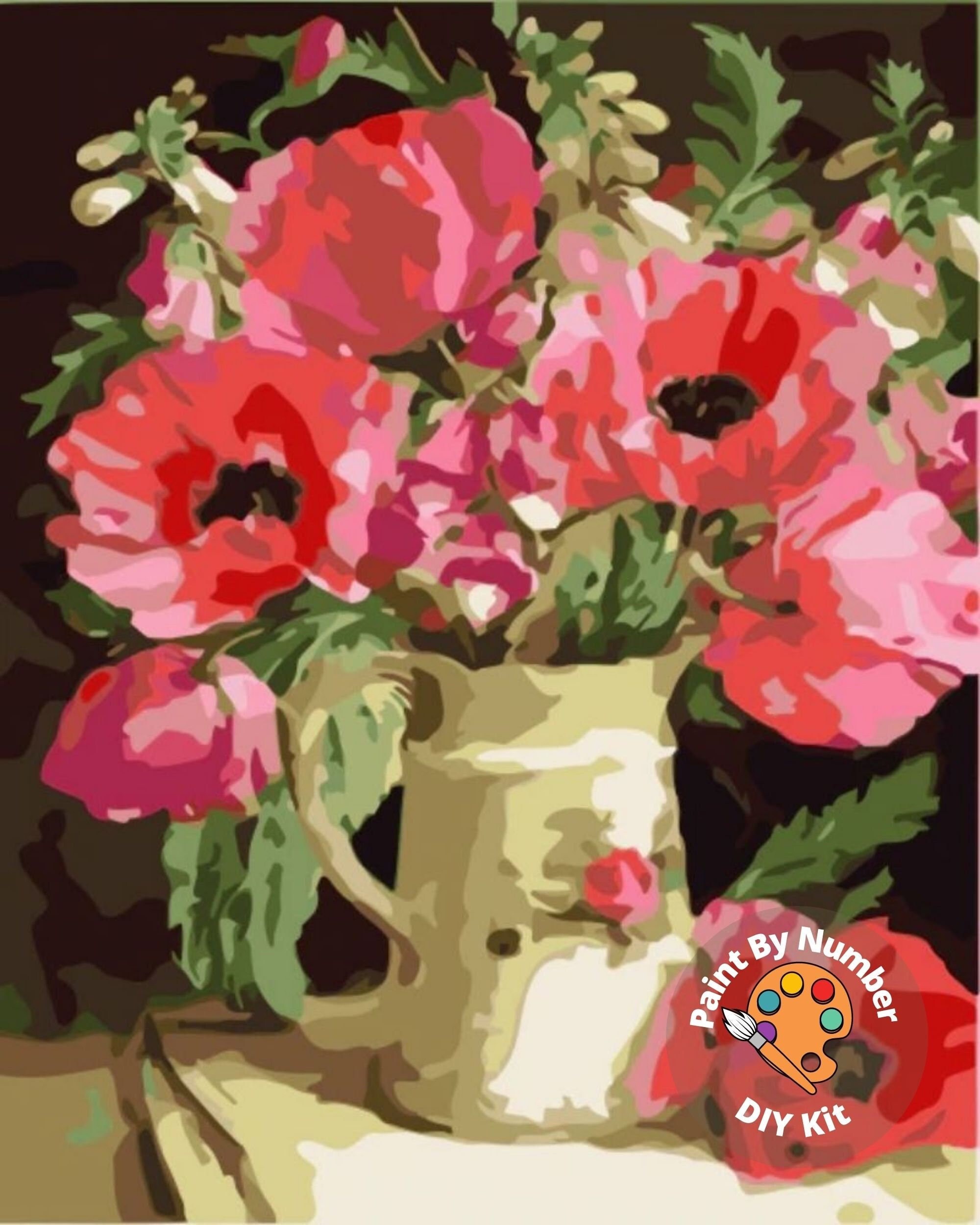 Home Decor Gift Floral Still Life Painting,Easy Beginner Acrylic Paint Kit,Gift For Mom Spring Flowers Paint by Number Kit Adult Home Decor Gift Floral Still Life Painting,Easy Beginner Acrylic Paint Kit,Gift For Mom Spring Flowers Paint by Number Kit Adult