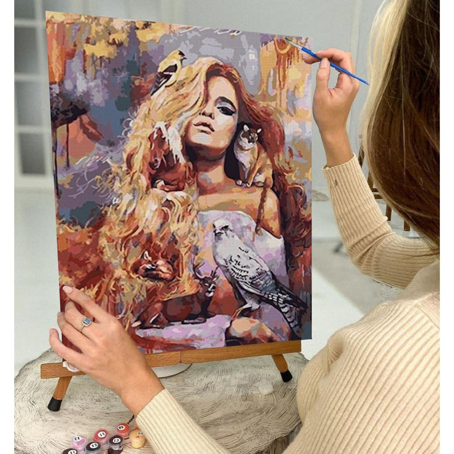 Woman Abstract Paint by Number Kit Adult DIY Painting Easy | Etsy