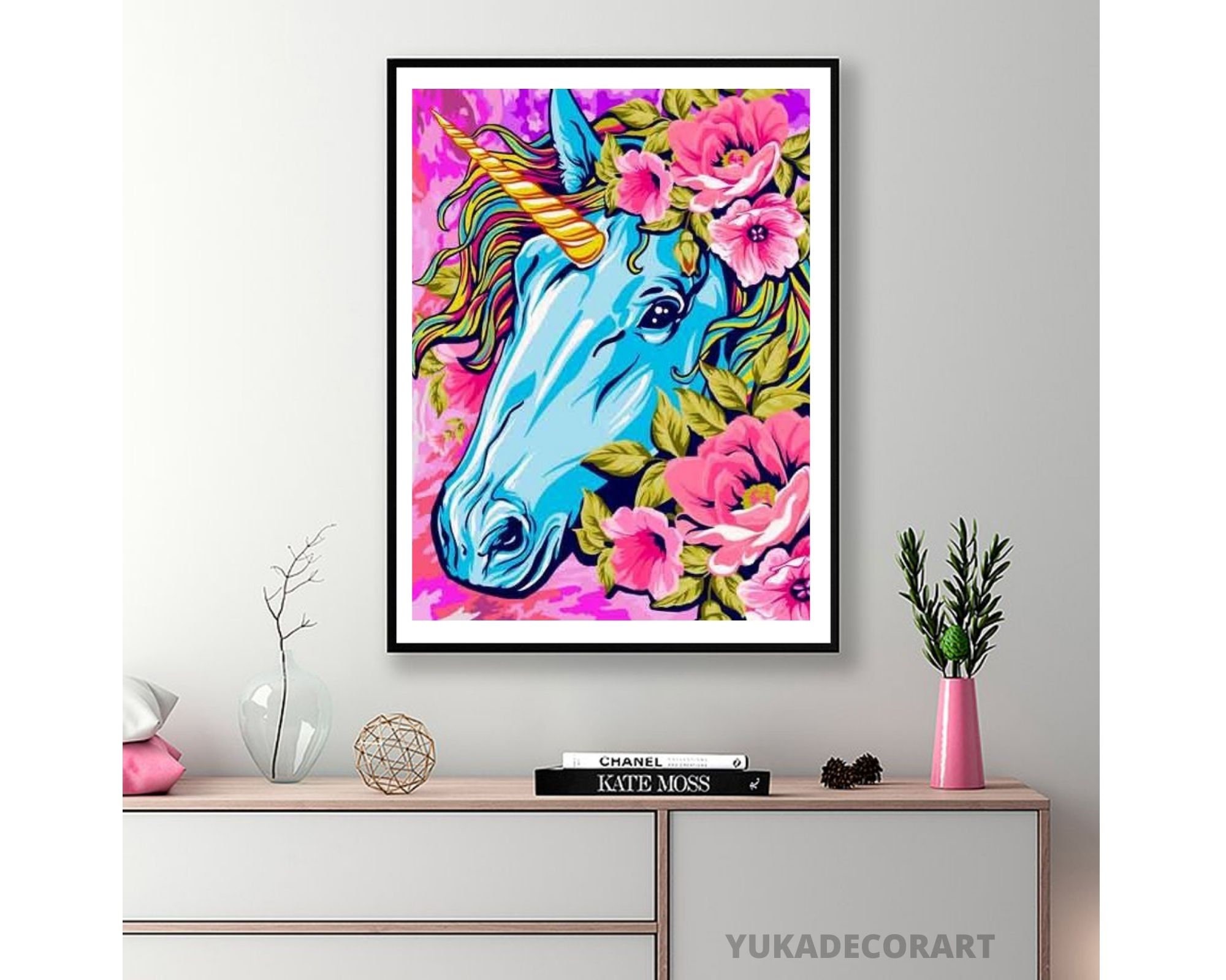 Unicorn Paint by Numbers Kit for BeginnerGift for Girls Etsy