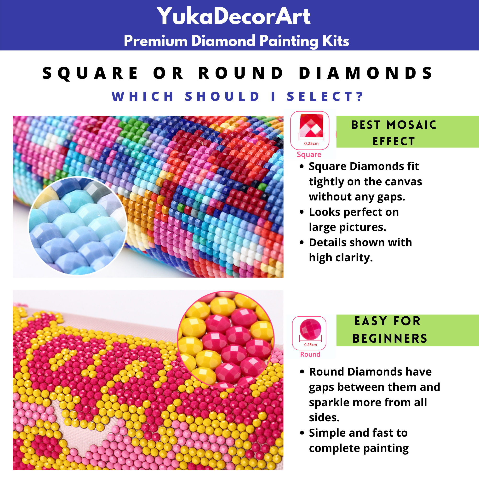 Sparkly Selections Beginner Sparkly Cat Diamond Painting Kit, Round Diamonds