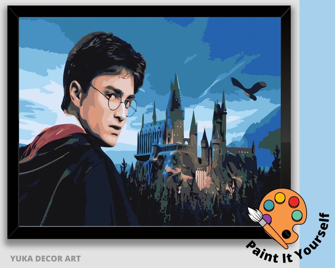 Harry Potter PAINT by NUMBERS DIY Kit for Kids Harry Potter Etsy