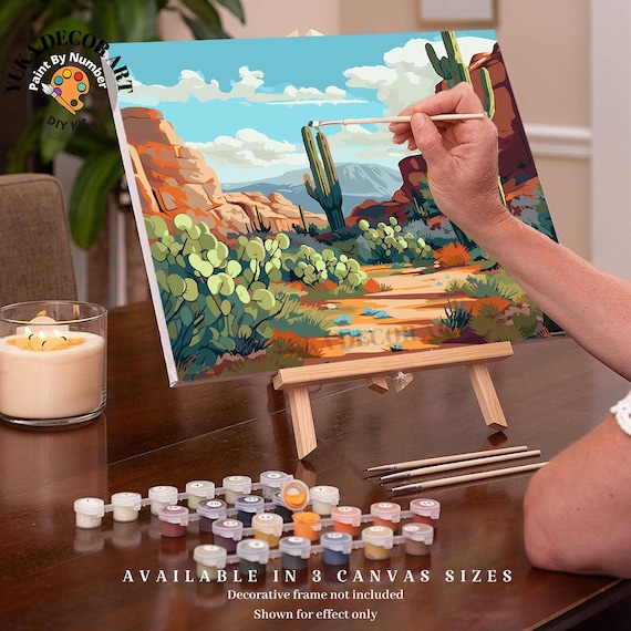 Kit De Pintura Por Números DIY - Lienzo De 50x40 Cm, Incluye Pinceles Y Pinturas No Tóxicas