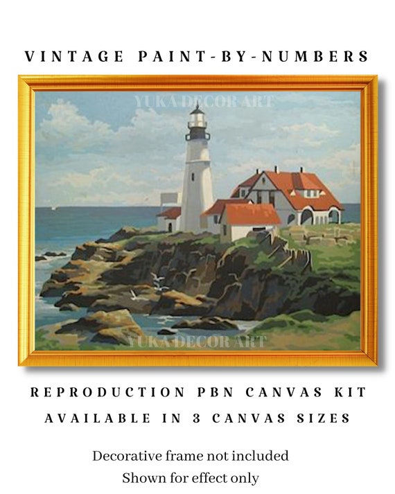 Landscape Seaside Town Paint By Number Personalized Craft Kit For