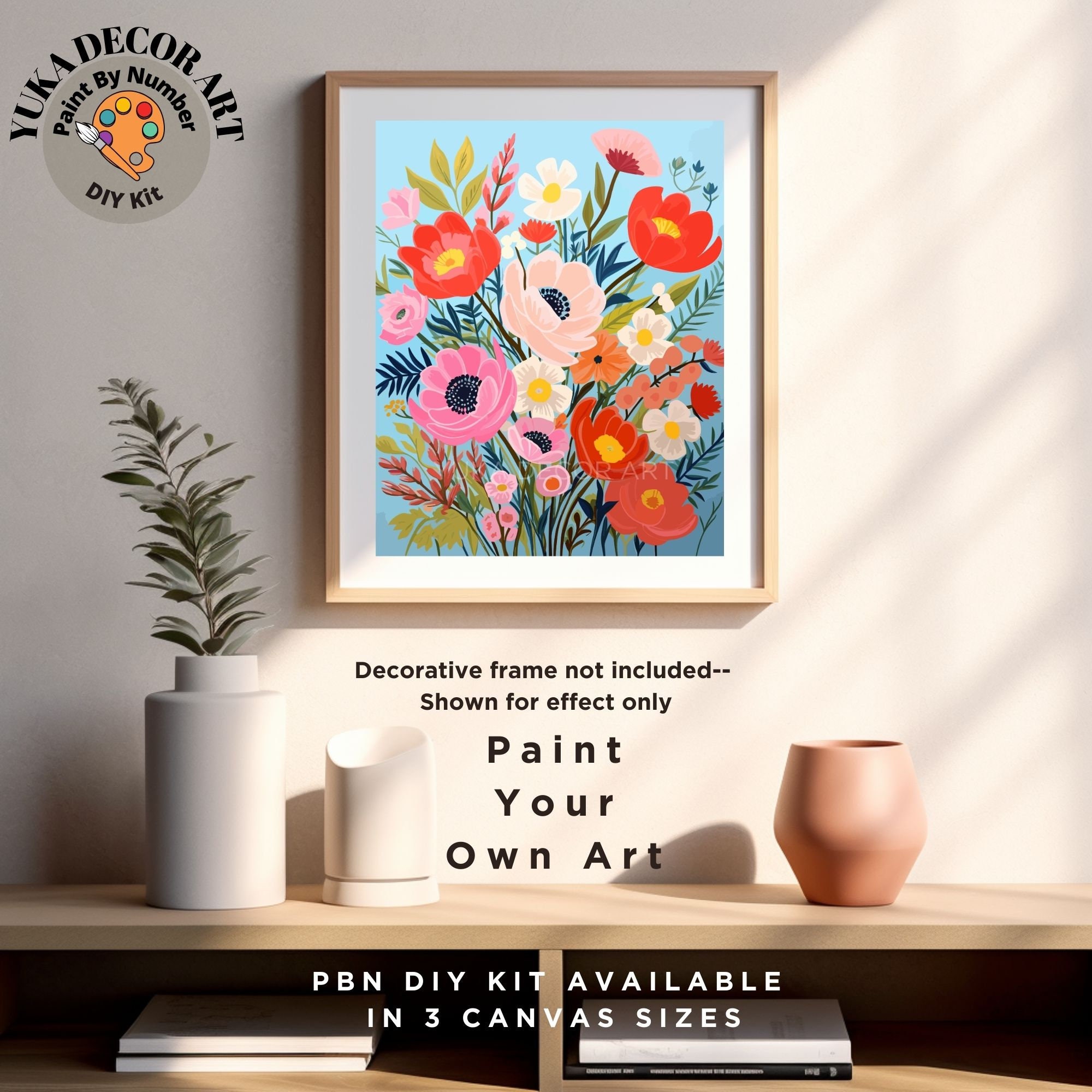 Wildflowers Therapeutic Art Paint by Number Kit – Breathe People