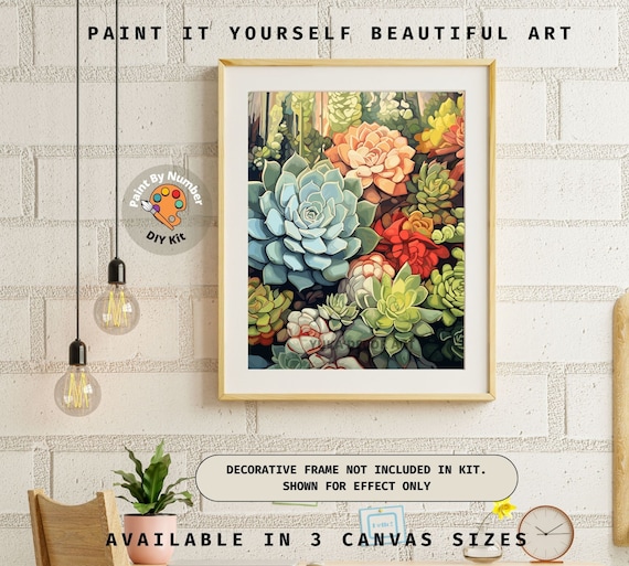 Beautiful Succulents - NEW Paint By Numbers - Paint by numbers for adult