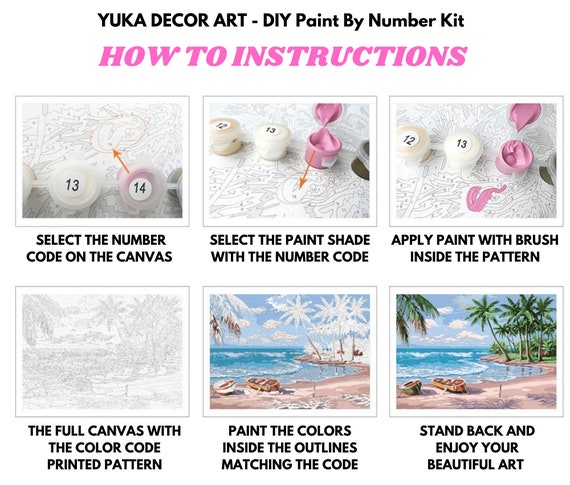 DIY Paint by Numbers for Adults Beginner Kits on Canvas Number