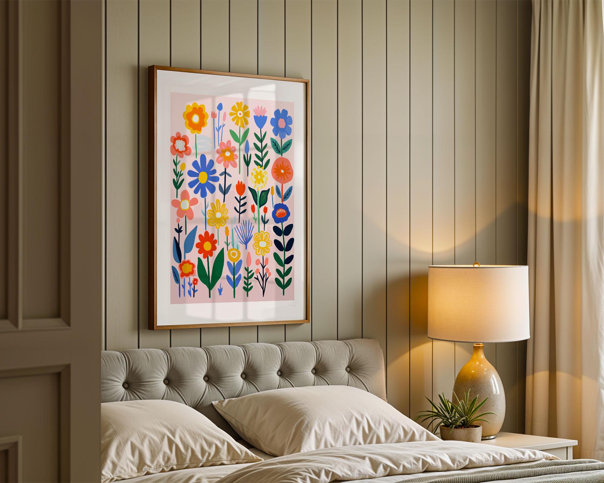 Wildflowers PAINT by NUMBER Kit for Adults , Modern Floral DIY Painting ...
