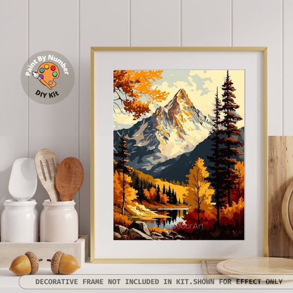 Paint by Numbers Mountains - Etsy