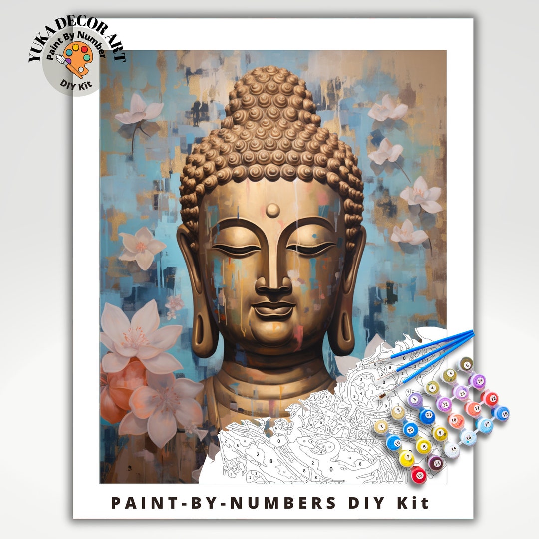 Coloring By Numbers Painting Set Region Buddha Oil Paints 50*70