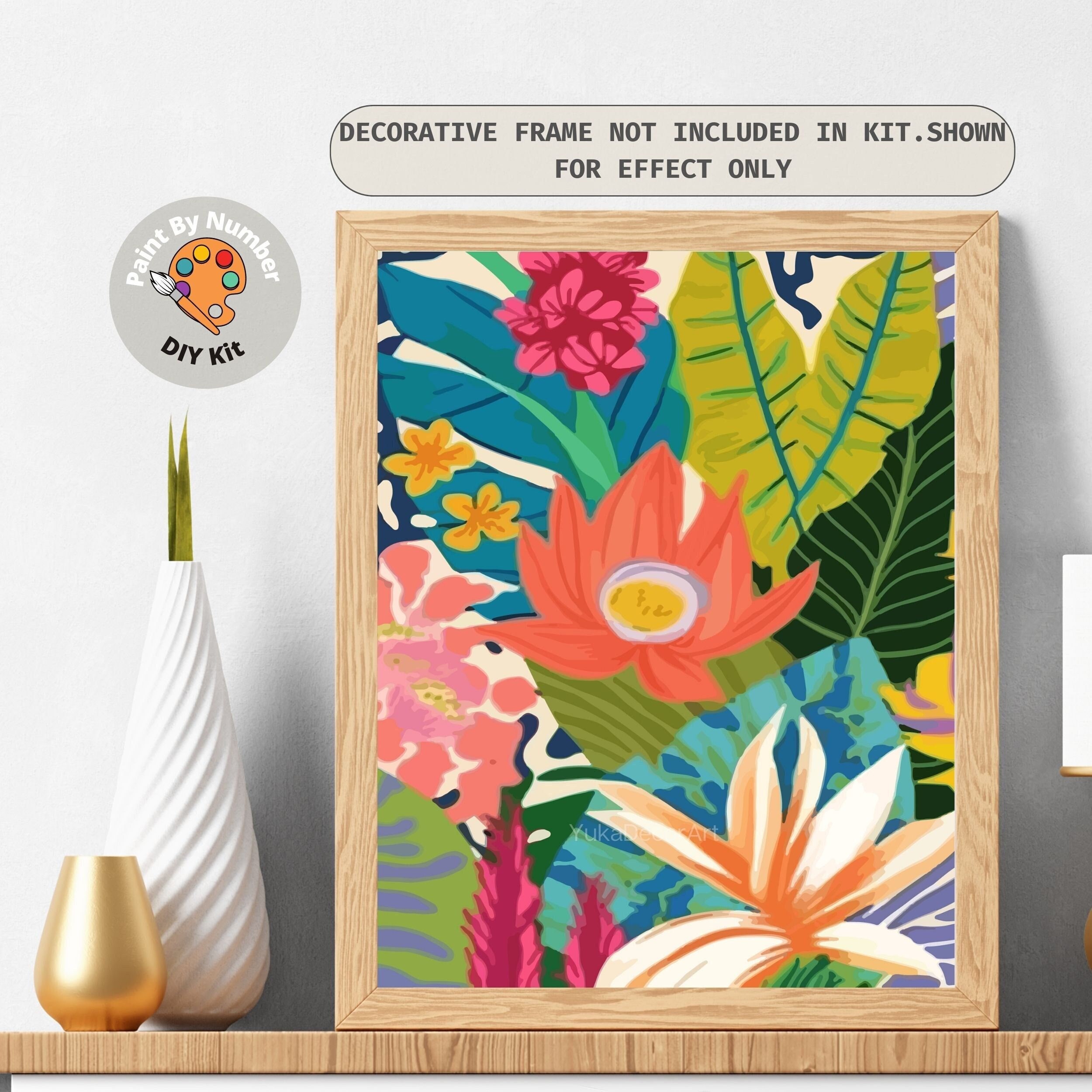 Cuadro para pintar con números Blooming Flower - Colorful Nature With the  Arrival of Spring - Kits de pintura para adultos - Pintar por números