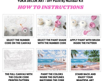  Kimily DIY Paint by Numbers for Adults Kids Flower Peony Paint  by Numbers DIY Painting Acrylic Paint by Numbers Painting Kit Home Wall  Living Room Bedroom Decoration Peony Flowers