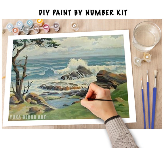 Kit di pittura vintage per numero per adulti, pittura fai da te