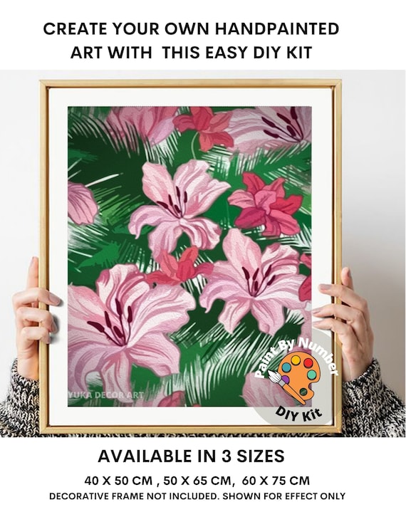 Tropical Plants And Flowers Paint By Numbers - Numeral Paint Kit