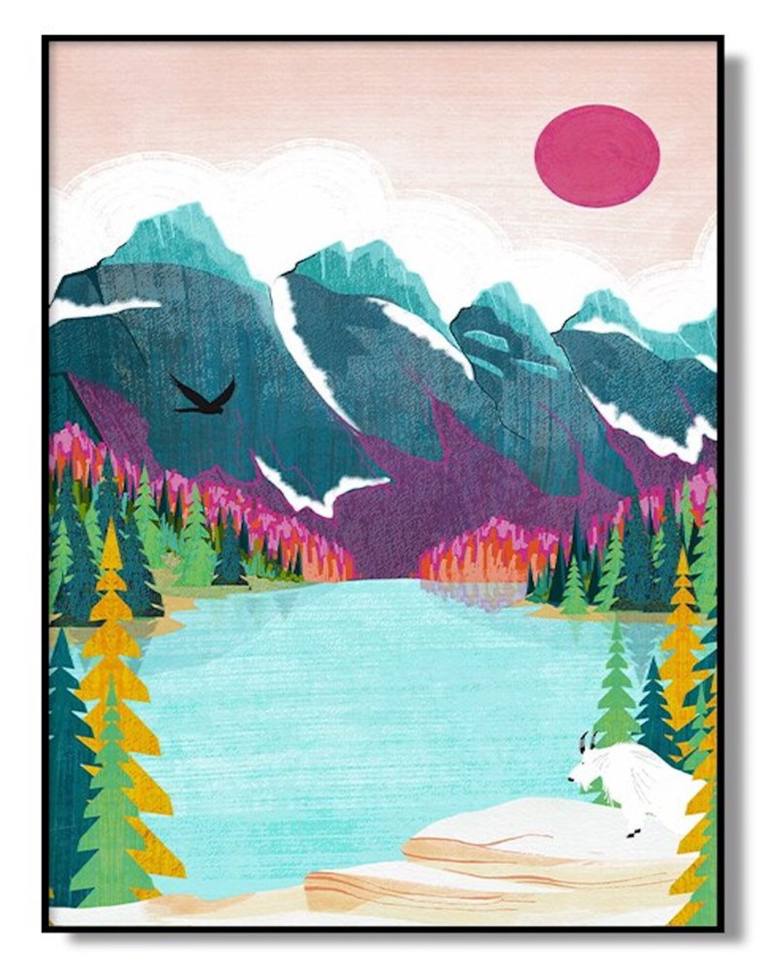 PAINT by NUMBER Kit Adult Minimalist Wall Art Mountains Etsy