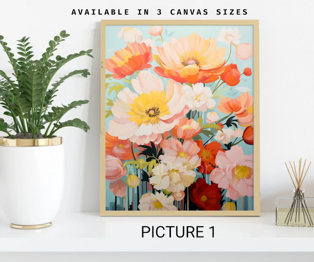 Flowers PAINT by NUMBER Kit Adults | Set of 2 | Wildflowers DIY ...
