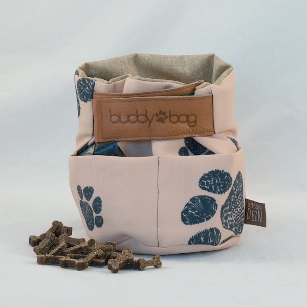 buddybag, treat bag, bag, transport and storage for dog snacks, with practical extra compartment