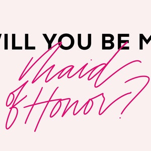 Maid of Honor Proposal Card-Digital Download