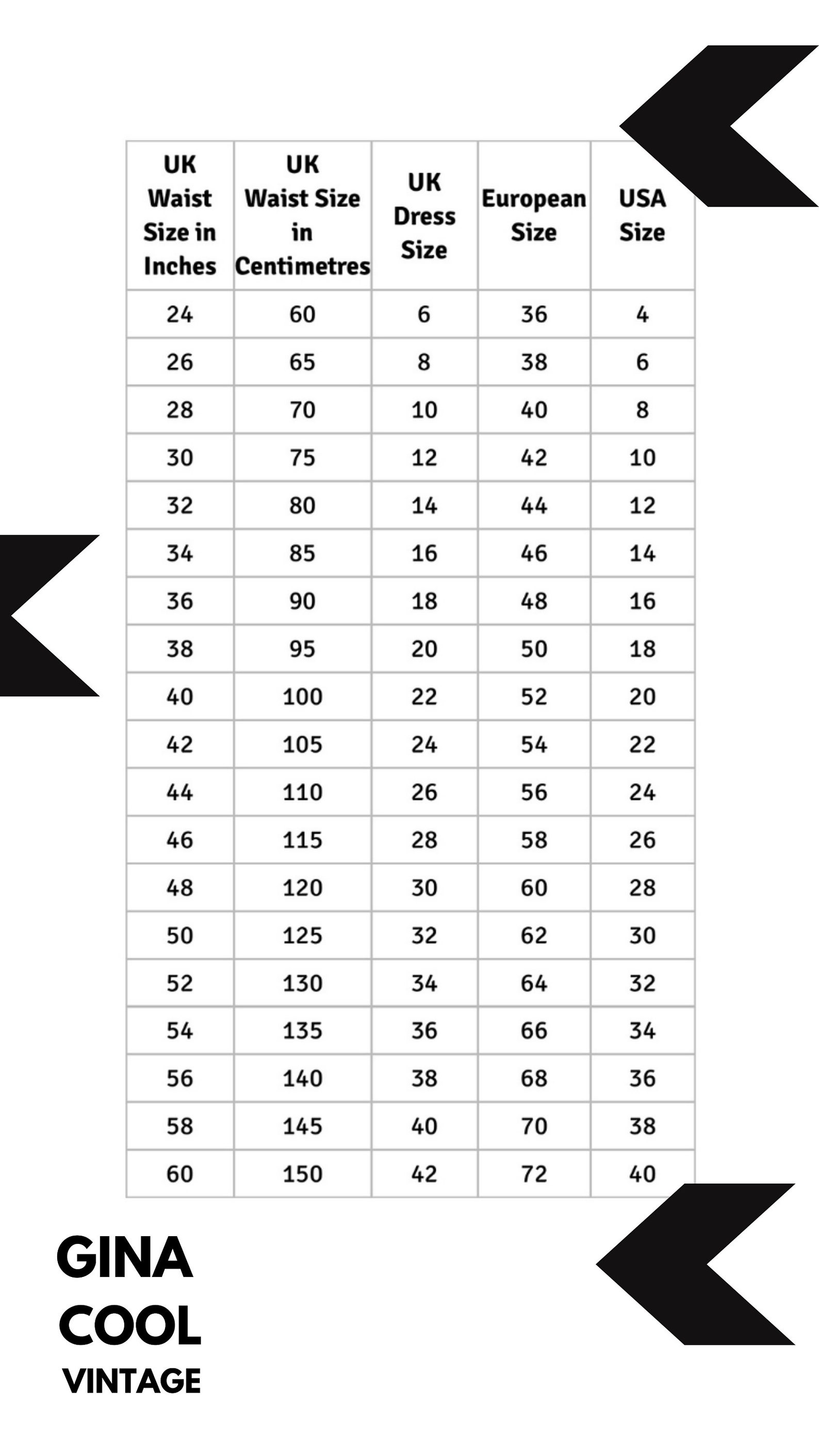 levis 501 size chart