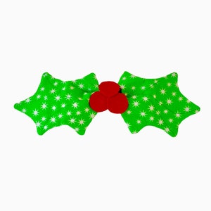 Holly-Day Hundefliege / Weihnachtsfliege für Hunde / Feiertagsfliege für Hunde / Haustierfliege / Holly Berry Hundefliege / Haustierzubehör Bright Green Bow Tie