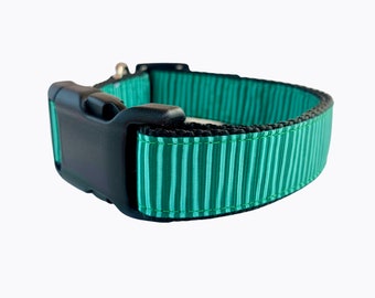 Dog Collar - Green Striped dog collar, Watermelon Rind Dog Collar, Adjustable Pet Collar, Quick release Nylon dog Collar