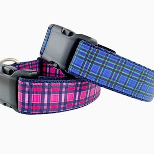 Collar para perro de tartán / Collar clásico para perro de tartán / Collar para perro de tartán escocés / Collar lavable para perro de rombos