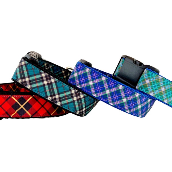Tartan Plaid Dog Collar / Classic plaid dog collar / Scottish Plaid dog collar / Washable Argyle Dog Collar