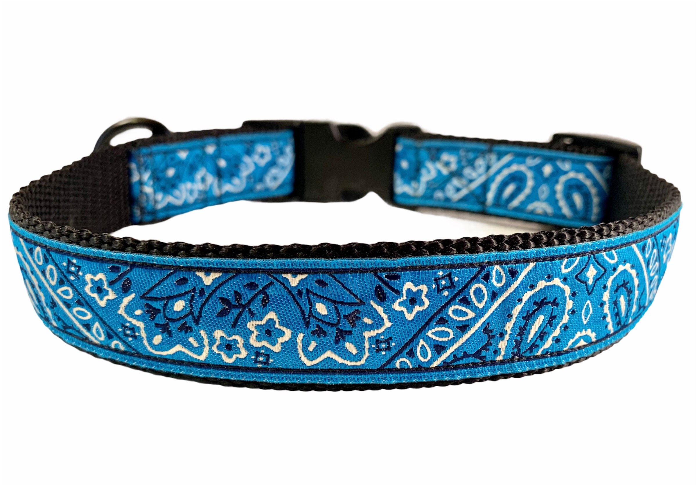 Blue Bandana Dog Collar Western Dog Collar Classic Country Etsy