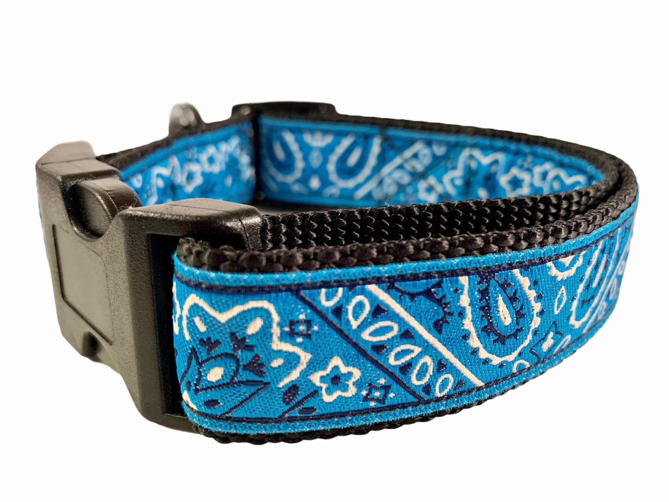 Blue Bandana Dog Collar Western Dog Collar Classic Country Etsy