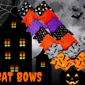 Halloween Dog Bow Tie / Dog Bow Ties / Bat Dog Bow Ties/ Pet Bow Tie / Bat Shape Dog Bow Tie / Pet Accessories Colorful Black