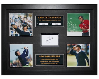 Seve Ballesteros signed mounted and framed limited edition print