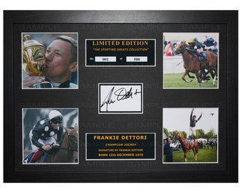 Frankie Dettori signed mounted and framed limited edition print