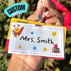 Custom Name Badge, Teacher Name Badge, Social Worker Gifts, Badge Buddy, Custom Name Tag, Badge Back, Teacher Gifts, Badge Buddy