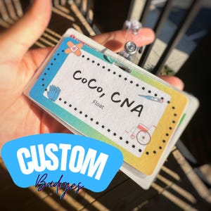 Ombre Custom Name Badge, Personalized Name Badge, Custom Nurse Badge, Badge Back, CNA Gift, Custom Nurse Gift, Badge Buddy, Nurse Badge Reel