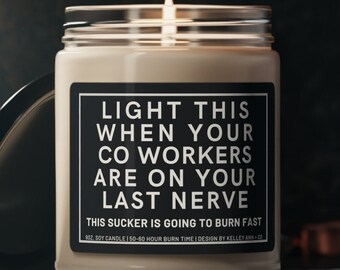Funny Coworker gift, Coworker Candle, Co worker gifts, Christmas gift for coworkers, Colleague gift, funny gift for work bestie