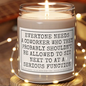 Funny Coworker gift, Coworker Candle, Co worker gifts, Christmas gift for coworkers, Colleague gift, funny gift for work bestie candle gifts image 1