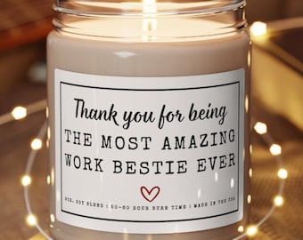 Work bestie gift, work friend gift, work bestie candle, gift for work friend, work friend christmas gift, colleague gifts, Work Friend Gift