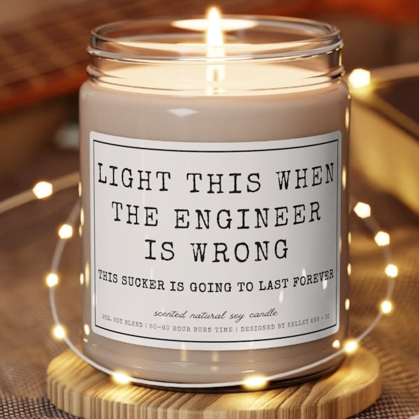Funny Candles Engineer, Engineer gifts, Engineering gifts, Engineer Graduation, Christmas Gift for Engineer, Engineering student gift