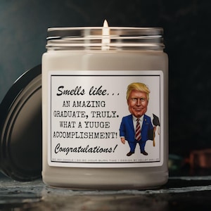 Vela de formatura engraçada do Trump, Vela Trump para formandos, Presentes Trump para formatura, Presentes de formatura Trump