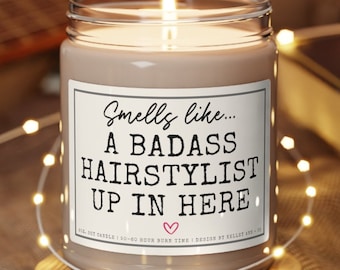 Hairstylist Gifts, Christmas gift for Hairstylist, Gift for Hairdresser, Hairstylist candle, Funny gift for hairstylist, Hairstylist gifts