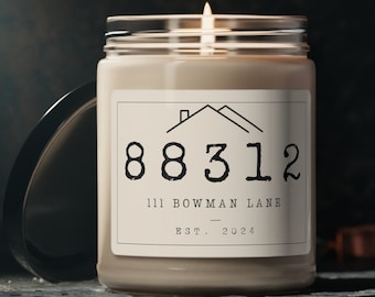 Zip code gift, custom zip code, closing gift, housewarming gift, new homeowner gift, zip code candle, Custom new home soy candle moving gift