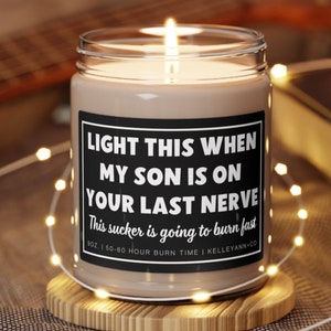 Daughter in law gifts, Funny Daughter in Law Wedding Gift Future Daughter in Law Gift Bridal Shower Gift for Daughter in Law Scented Candle