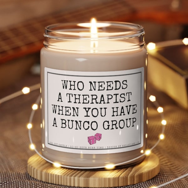 Bunco Group gifts, Bunco Gifts, Funny Bunco Gifts, Bunco Candle, Gift for Bunco Groups, Bunco Babes gift, Bunco party gifts, Bunco Prizes