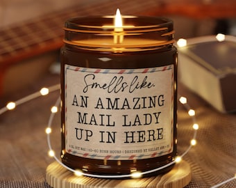 Mail Lady gifts, Postal lady gift, Mail Carrier Gifts, Postal worker gifts for Mail lady, Christmas gift for mail carrier, Mail lady candle