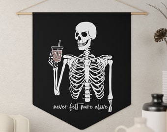 Halloween Coffee Decor, Skeleton iced coffee, Halloween wall decor, Coffee shop halloween decor, Skeleton wall decor, Halloween decor 2023