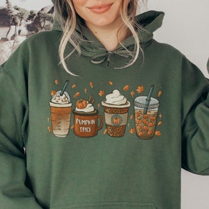 Pumpkin Spice Hoodie, Fall Hoodie, Trendy Fall Hoodie, Coffee Lover Hoodie, Pumpkin Sweatshirt, Fall Sweatshirt, Pumpkin Hoodie, Plus sizes