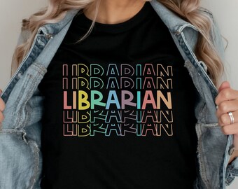 Librarian, Librarian T Shirt, School Librarian Shirts, Gift for School Librarian, School Staff Shirts, School Librarian