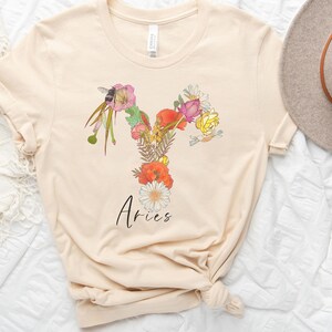 Aries Zodiac T Shirt, Aries shirt, Zodiac sign shirts, Aries zodiac gifts, Horoscope shirt, Aries Birthday gift, Wildflower shirt, Astrology