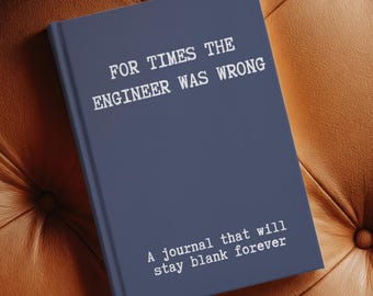 Regalos para ingenieros, Diario divertido de ingeniería, Regalo de ingeniería para él, Regalo de Navidad para ingenieros