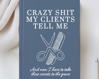Barber Gift, Hair Stylist Notebook, Gift for Hairdressers, Hardcover journal