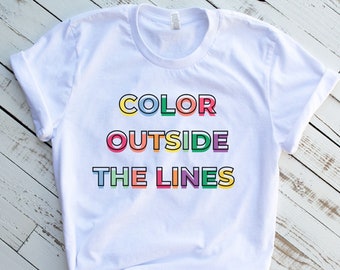 Color outside the lines t shirt, Autism awareness, Autism awareness shirts, Celebrate our differences shirt, Special education teacher tee